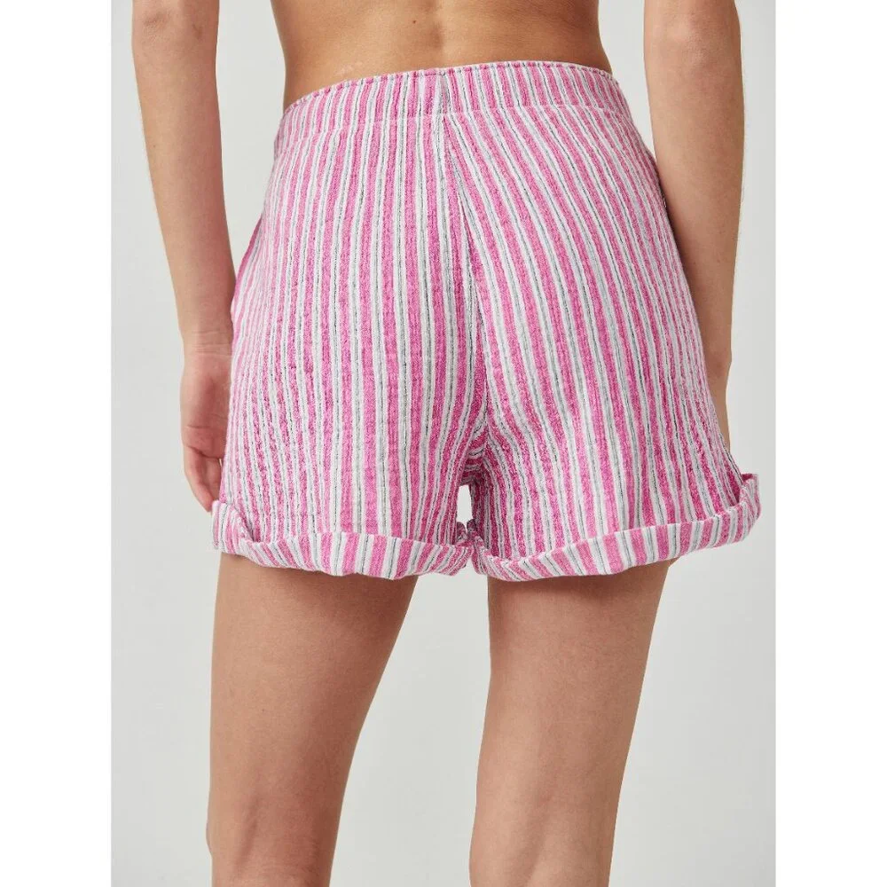 FREE PEOPLE Sunday Morning Boxer / Pink Stripes - Picture 5 of 6